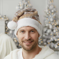 Khaki Palaka Hawaii Cowboy Christmas Santa Hat Puakenikeni Lei Paniolo Papale Seamless Vibes - Polynesian Pride