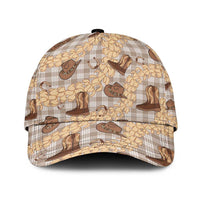 Khaki Palaka Hawaii Cowboy Classic Cap Puakenikeni Lei Paniolo Papale Seamless Vibes LT14 Universal Fit Khaki - Polynesian Pride