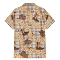 Khaki Palaka Hawaii Cowboy Family Matching Mermaid Dress and Hawaiian Shirt Puakenikeni Lei Paniolo Papale Seamless Vibes - Polynesian Pride