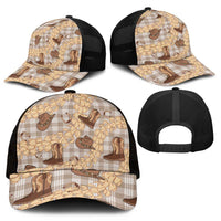 Khaki Palaka Hawaii Cowboy Mesh Trucker Cap Puakenikeni Lei Paniolo Papale Seamless Vibes LT14 - Polynesian Pride