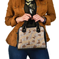 Khaki Palaka Hawaii Cowboy Shoulder Handbag Puakenikeni Lei Paniolo Papale Seamless Vibes - Polynesian Pride