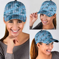 Cyan Palaka Hawaii Cowboy Classic Cap Puakenikeni Lei Paniolo Papale Seamless Vibes LT14 - Polynesian Pride