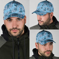 Cyan Palaka Hawaii Cowboy Classic Cap Puakenikeni Lei Paniolo Papale Seamless Vibes LT14 - Polynesian Pride