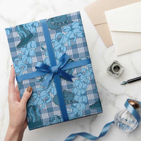 Cyan Palaka Hawaii Cowboy Wrapping Paper Puakenikeni Lei Paniolo Papale Seamless Vibes - Polynesian Pride