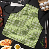 Lime Palaka Hawaii Cowboy Apron Puakenikeni Lei Paniolo Papale Seamless Vibes - Polynesian Pride
