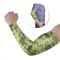 Lime Palaka Hawaii Cowboy Arm Sleeves Puakenikeni Lei Paniolo Papale Seamless Vibes LT14 Set of 2 Lime - Polynesian Pride