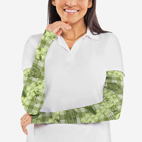 Lime Palaka Hawaii Cowboy Arm Sleeves Puakenikeni Lei Paniolo Papale Seamless Vibes LT14 - Polynesian Pride
