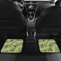 Lime Palaka Hawaii Cowboy Car Mats Puakenikeni Lei Paniolo Papale Seamless Vibes - Polynesian Pride