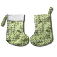 Lime Palaka Hawaii Cowboy Christmas Stocking Puakenikeni Lei Paniolo Papale Seamless Vibes - Polynesian Pride