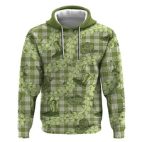 Lime Palaka Hawaii Cowboy Hoodie Puakenikeni Lei Paniolo Papale Seamless Vibes - Polynesian Pride