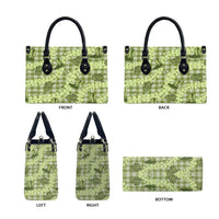 Lime Palaka Hawaii Cowboy Leather Bag Puakenikeni Lei Paniolo Papale Seamless Vibes - Polynesian Pride