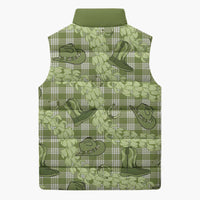 Lime Palaka Hawaii Cowboy Sleeveless Puffer Jacket Puakenikeni Lei Paniolo Papale Seamless Vibes LT14 - Polynesian Pride