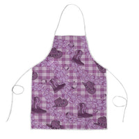 Purple Palaka Hawaii Cowboy Apron Puakenikeni Lei Paniolo Papale Seamless Vibes - Polynesian Pride