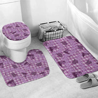 Purple Palaka Hawaii Cowboy Bathroom Set Puakenikeni Lei Paniolo Papale Seamless Vibes - Polynesian Pride
