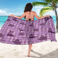 Purple Palaka Hawaii Cowboy Sarong Puakenikeni Lei Paniolo Papale Seamless Vibes - Polynesian Pride
