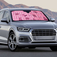 Pink Palaka Hawaii Cowboy Auto Sun Shade Puakenikeni Lei Paniolo Papale Seamless Vibes - Polynesian Pride