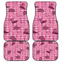 Pink Palaka Hawaii Cowboy Car Mats Puakenikeni Lei Paniolo Papale Seamless Vibes - Polynesian Pride