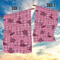 Pink Palaka Hawaii Cowboy Garden Flag Puakenikeni Lei Paniolo Papale Seamless Vibes - Polynesian Pride