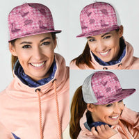 Pink Palaka Hawaii Cowboy Mesh Trucker Cap Puakenikeni Lei Paniolo Papale Seamless Vibes LT14 - Polynesian Pride