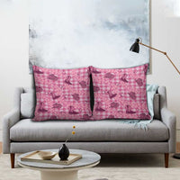 Pink Palaka Hawaii Cowboy Pillow Cover Puakenikeni Lei Paniolo Papale Seamless Vibes - Polynesian Pride