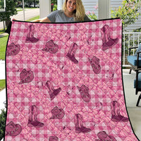 Pink Palaka Hawaii Cowboy Quilt Puakenikeni Lei Paniolo Papale Seamless Vibes - Polynesian Pride