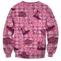 Pink Palaka Hawaii Cowboy Sweatshirt Puakenikeni Lei Paniolo Papale Seamless Vibes LT14 - Polynesian Pride