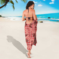 Red Palaka Hawaii Cowboy Sarong Puakenikeni Lei Paniolo Papale Seamless Vibes - Polynesian Pride