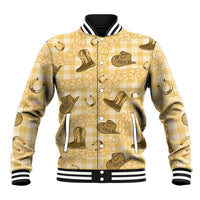 Yellow Palaka Hawaii Cowboy Baseball Jacket Puakenikeni Lei Paniolo Papale Seamless Vibes LT14 Unisex Yellow - Polynesian Pride