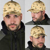 Yellow Palaka Hawaii Cowboy Classic Cap Puakenikeni Lei Paniolo Papale Seamless Vibes LT14 - Polynesian Pride