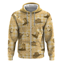Yellow Palaka Hawaii Cowboy Hoodie Puakenikeni Lei Paniolo Papale Seamless Vibes - Polynesian Pride