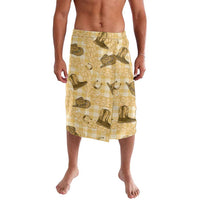 Yellow Palaka Hawaii Cowboy Lavalava Puakenikeni Lei Paniolo Papale Seamless Vibes - Polynesian Pride