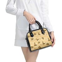 Yellow Palaka Hawaii Cowboy Shoulder Handbag Puakenikeni Lei Paniolo Papale Seamless Vibes - Polynesian Pride