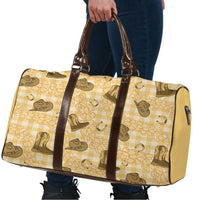 Yellow Palaka Hawaii Cowboy Travel Bag Puakenikeni Lei Paniolo Papale Seamless Vibes LT14 - Polynesian Pride