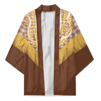 Aloha Hawaii Cowboy Custome Kimono Puakenikeni Lei Palaka Tassel Style - Polynesian Pride