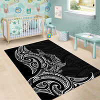 New Zealand Hammerhead Shark Area Rug Maori Haehae Mangopare Black - Polynesian Pride