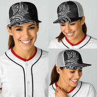 New Zealand Hammerhead Shark Baseball Net Cap Maori Haehae Mangopare Black - Polynesian Pride