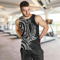 New Zealand Hammerhead Shark Men Tank Top Maori Haehae Mangopare Black LT14 Black - Polynesian Pride