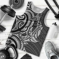New Zealand Hammerhead Shark Men Tank Top Maori Haehae Mangopare Black LT14 - Polynesian Pride