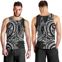 New Zealand Hammerhead Shark Men Tank Top Maori Haehae Mangopare Black LT14 - Polynesian Pride