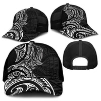 New Zealand Hammerhead Shark Mesh Trucker Cap Maori Haehae Mangopare Black - Polynesian Pride
