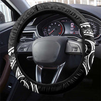 New Zealand Hammerhead Shark Steering Wheel Cover Maori Haehae Mangopare Black - Polynesian Pride
