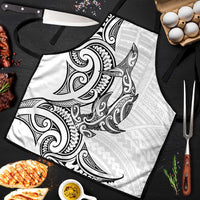 New Zealand Hammerhead Shark Apron Maori Haehae Mangopare White - Polynesian Pride