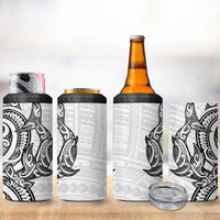 New Zealand Hammerhead Shark 4 in 1 Can Cooler Tumbler Maori Haehae Mangopare White - Polynesian Pride