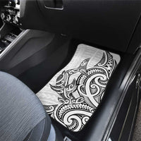 New Zealand Hammerhead Shark Car Mats Maori Haehae Mangopare White - Polynesian Pride