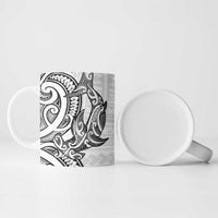 New Zealand Hammerhead Shark Ceramic Mug Maori Haehae Mangopare White - Polynesian Pride