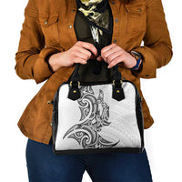 New Zealand Hammerhead Shark Shoulder Handbag Maori Haehae Mangopare White - Polynesian Pride