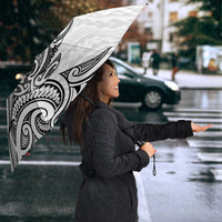 New Zealand Hammerhead Shark Umbrella Maori Haehae Mangopare White - Polynesian Pride