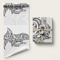 New Zealand Hammerhead Shark Wrapping Paper Maori Haehae Mangopare White - Polynesian Pride