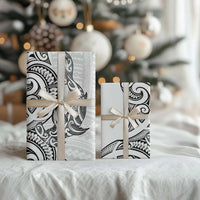 New Zealand Hammerhead Shark Wrapping Paper Maori Haehae Mangopare White - Polynesian Pride