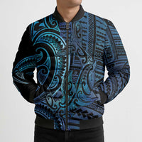 New Zealand Hammerhead Shark Bomber Puffer Jacket Maori Haehae Mangopare Galaxy - Polynesian Pride